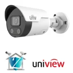 كاميرا مراقبة خارجية من نوع Uniview IPC2125LB-AF40K-DL بدقة 5 ميجابكسل وعدسة 4.0 مم (Color Hunter) (مزودة بميكروفون)